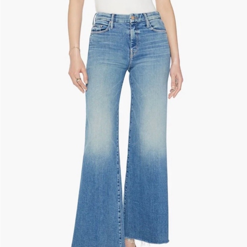 MOTHER Light Blue High-Rise Flare Jeans